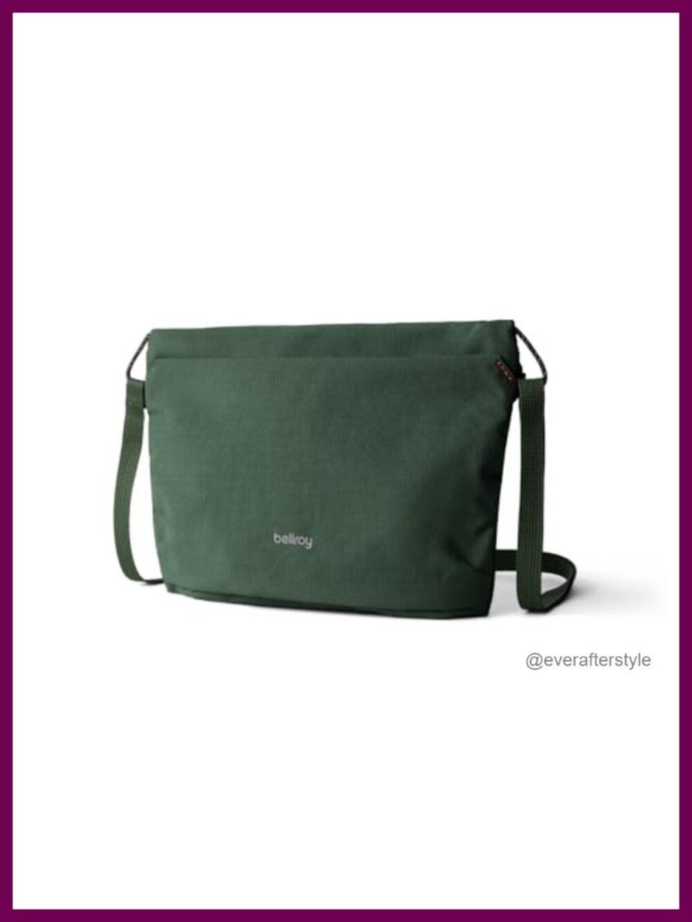 Slim Crossbody Sacoche Bag Lightweight Water Resistant Recycled Fabric